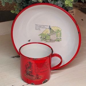 Vintage Nursery Rhyme Cup & Bowl Set